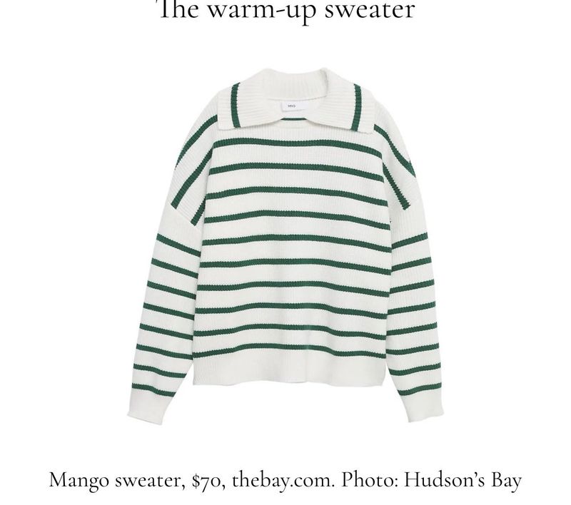 MANGO Striped Knit Sweater