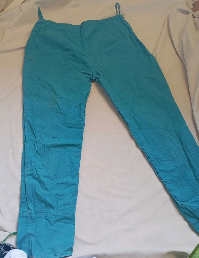 Teal Casual Pants