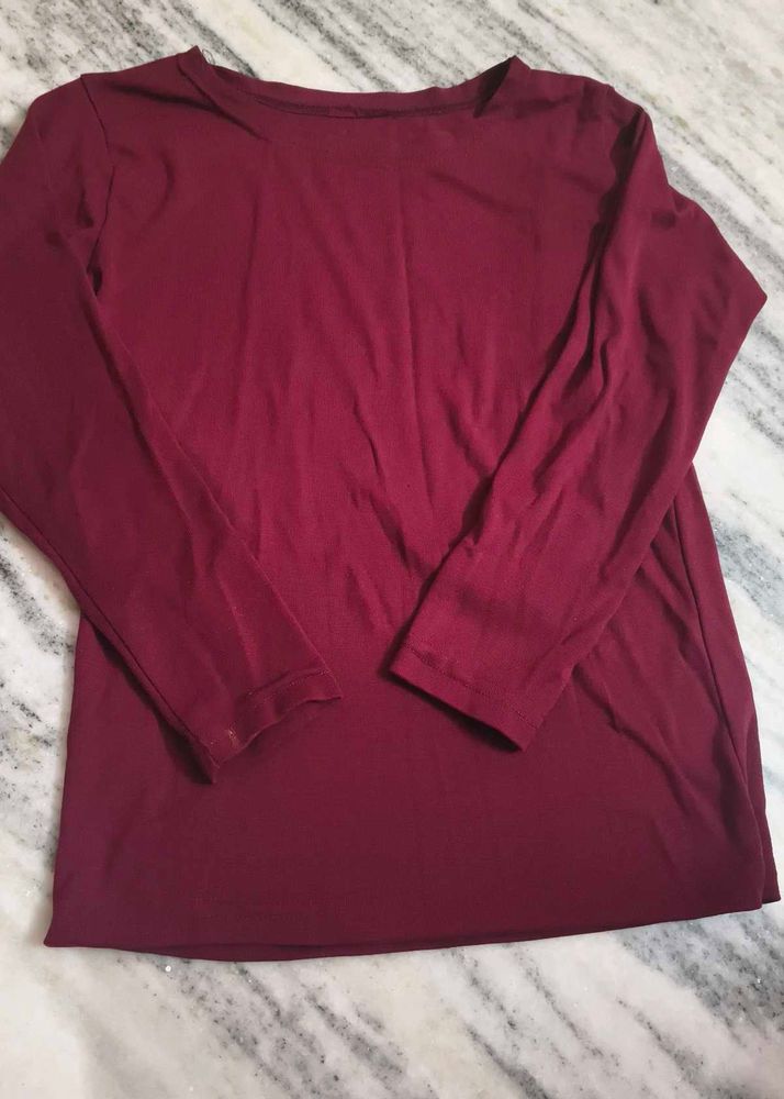 Maroon Long Sleeve T-Shirt