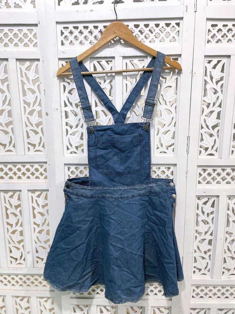 Imported Original Ice Denim Overall Dress ()