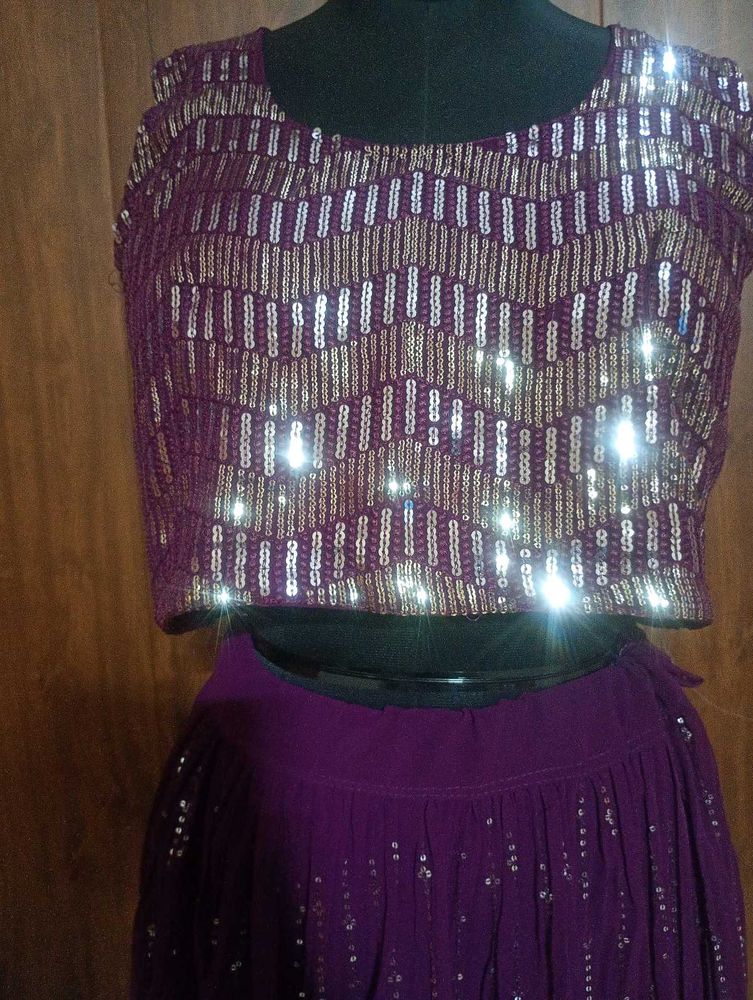 Sparkling Sequin Lehenga Choli Set