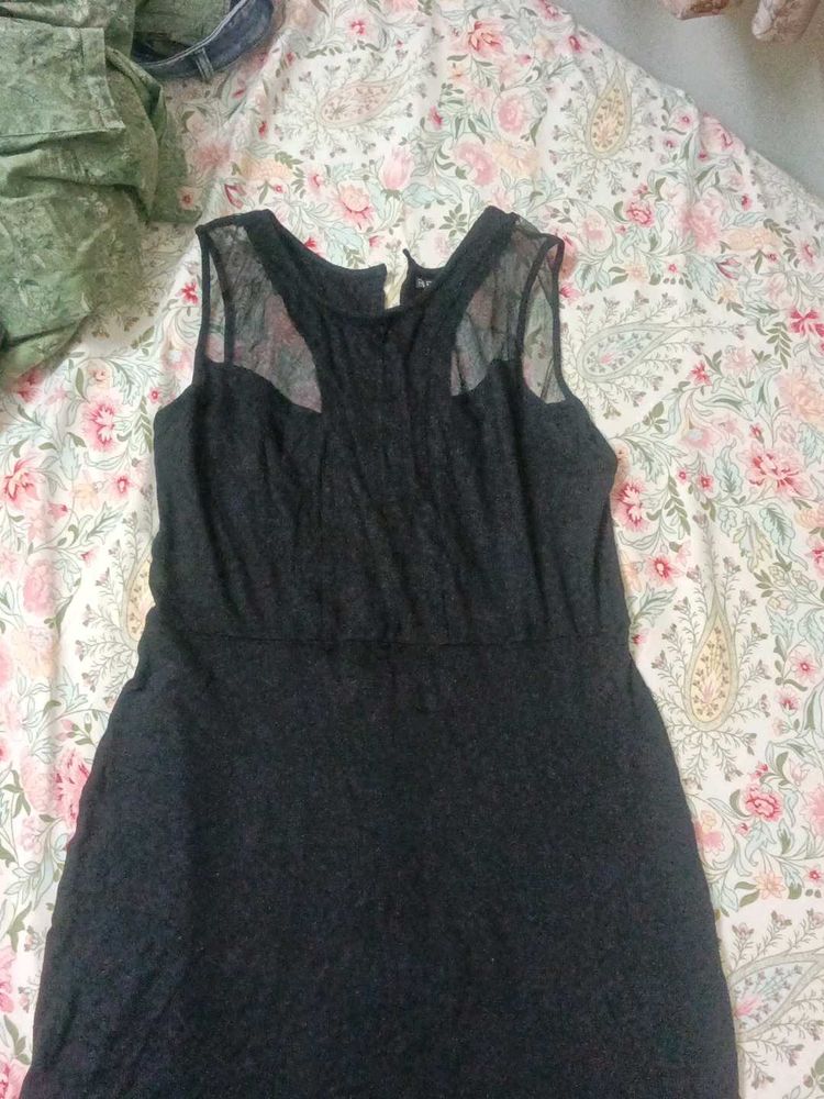 Little Black Dress with Lace Detail
