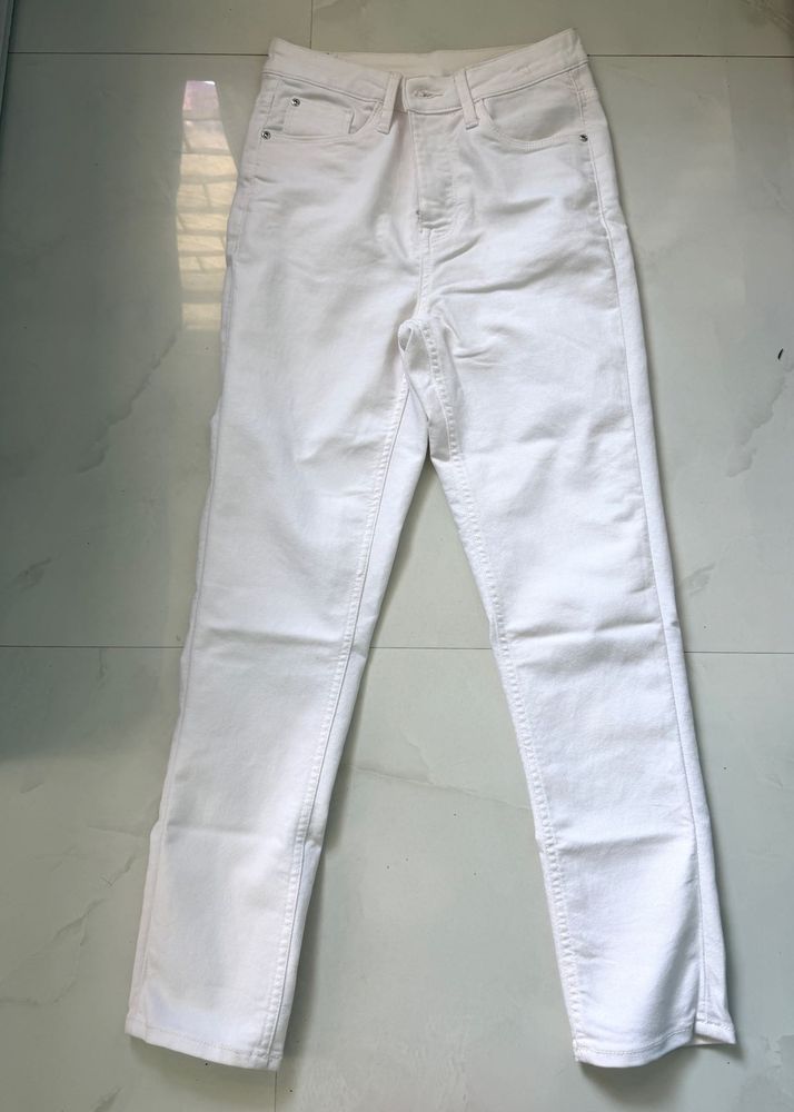 Classic White Denim Jeans