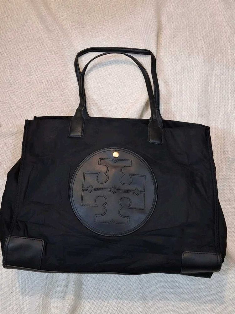 Tory Burch Black Nylon Tote Bag