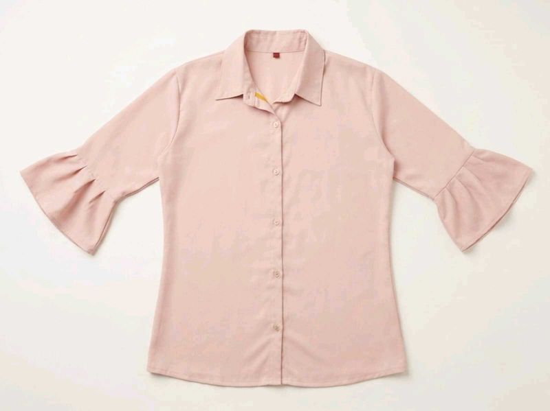 Chic Pink Bell Sleeve Top