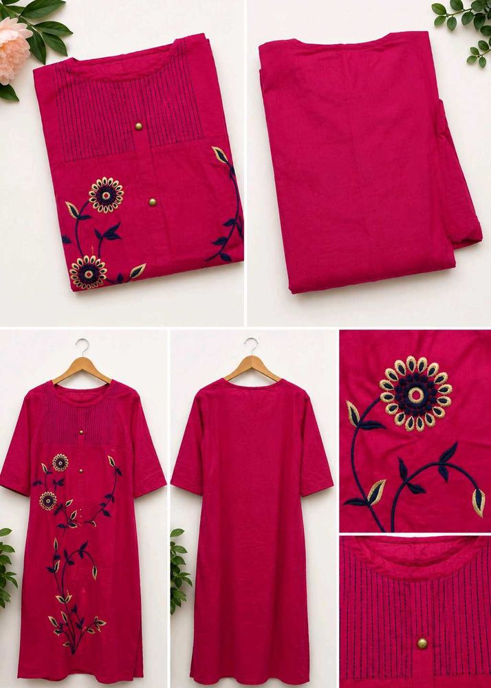 Charming Pink Embroidered Kurta