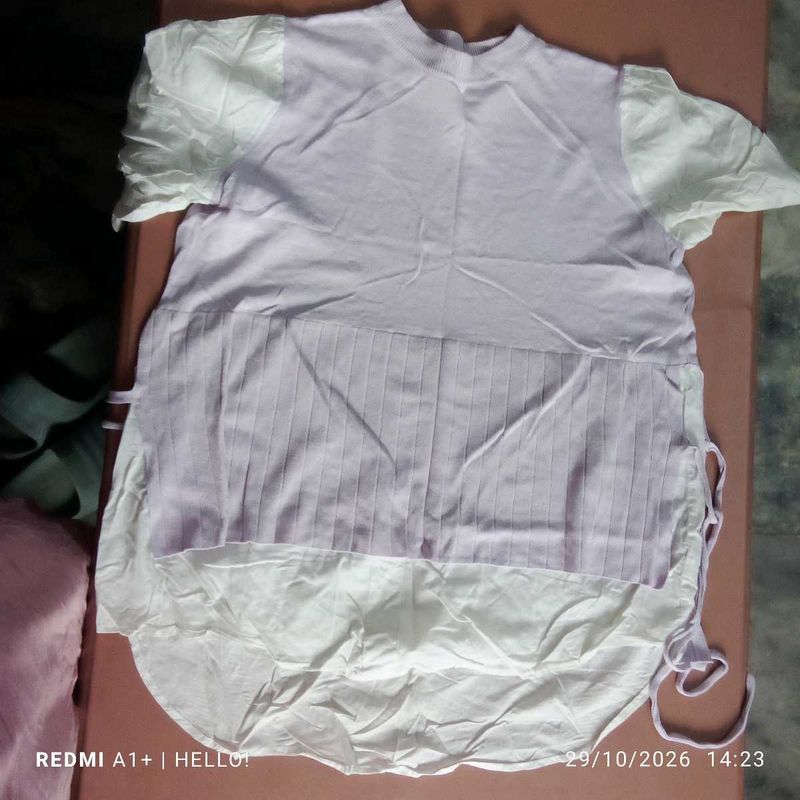 Pleated Layered T-Shirt