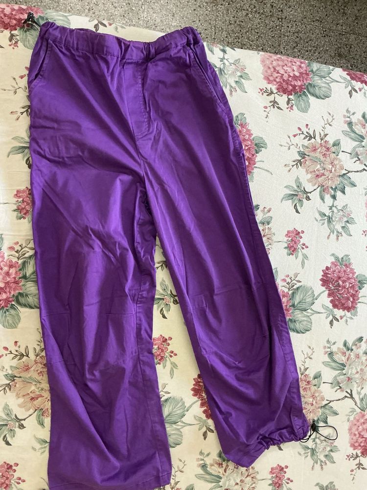 Purple Cargo Style Pants