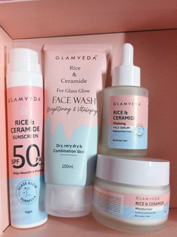 Glamveda Rice &amp; Ceramide Skincare Set