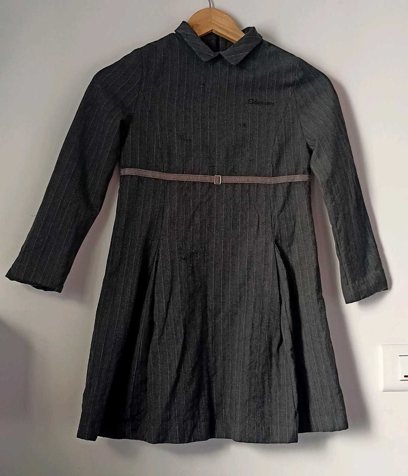 Classic Black Pinstripe Dress