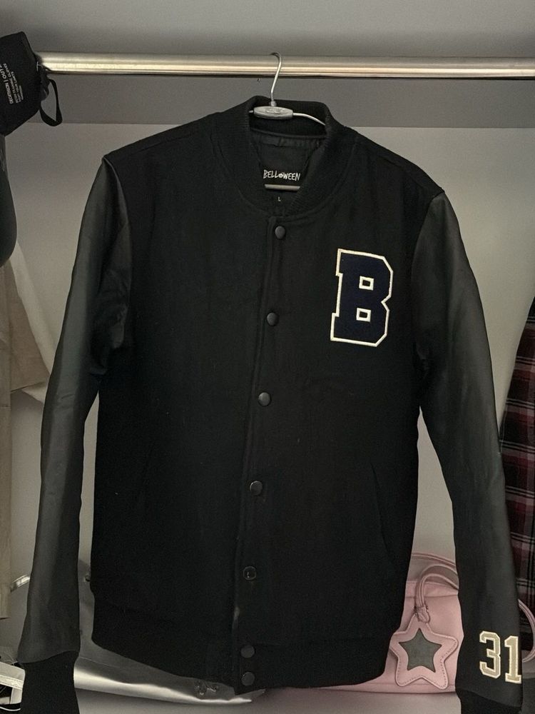 Stylish Black Varsity Jacket