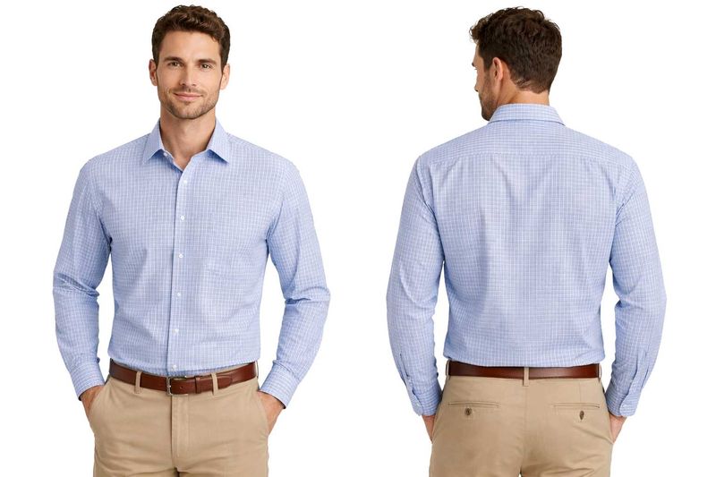 Men's Blue Checkered Shirt