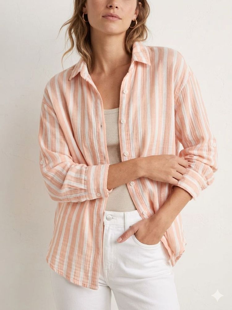 Striped Button-Up Shirt
