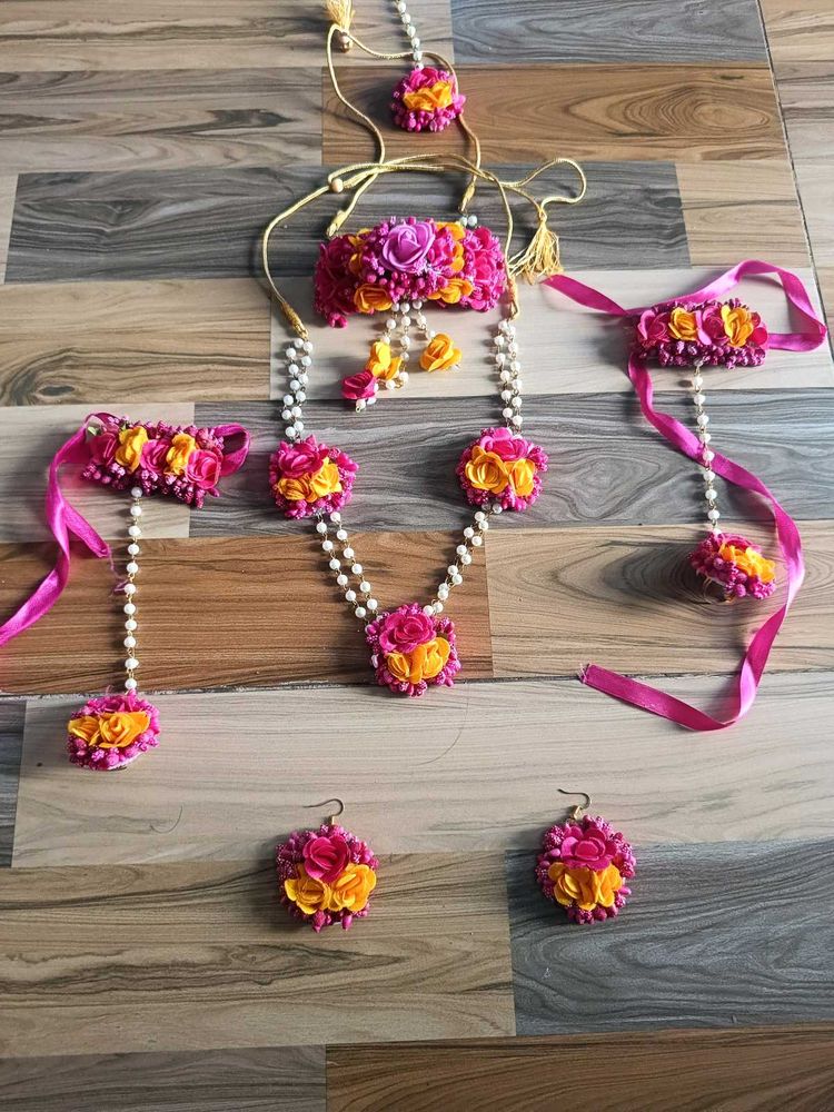 Heavy Floral Jewellery Set for haldi