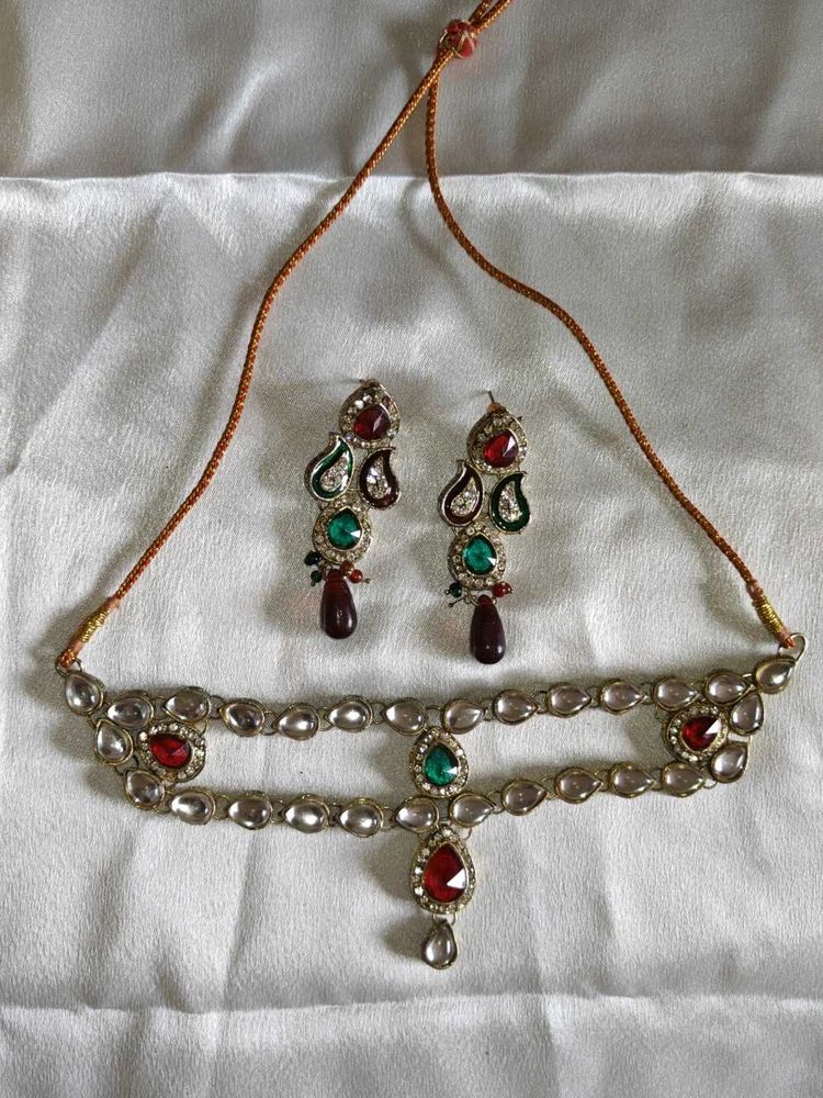 Elegant Ethnic Necklace &amp; Earring Set