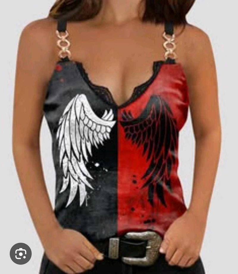 Edgy Angel Wing Tank Top