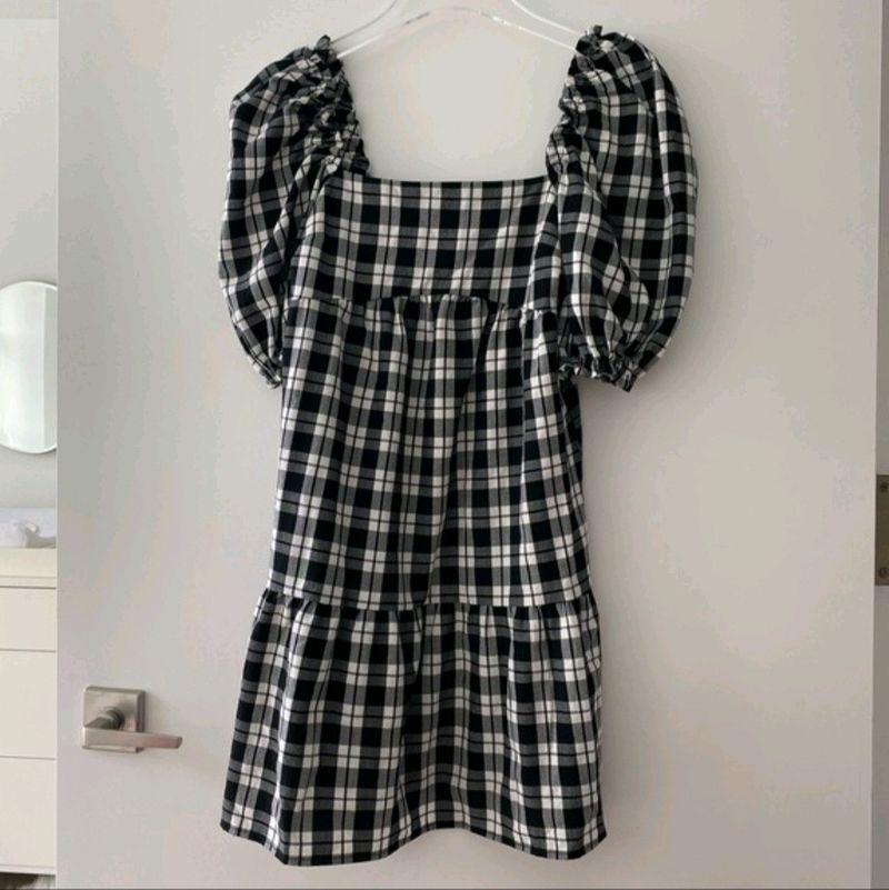Gingham Print Dress