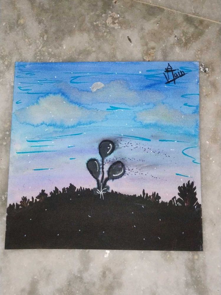 Beautiful Sunset Landscape Painting