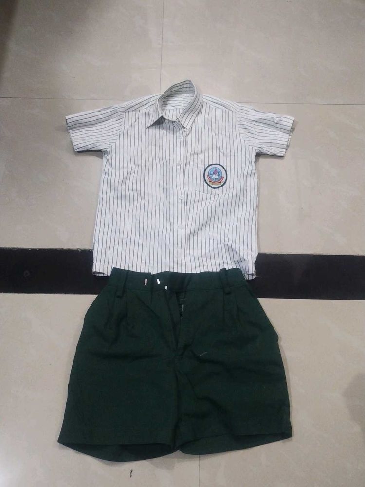 School Uniform Shirt &amp; Shorts Set