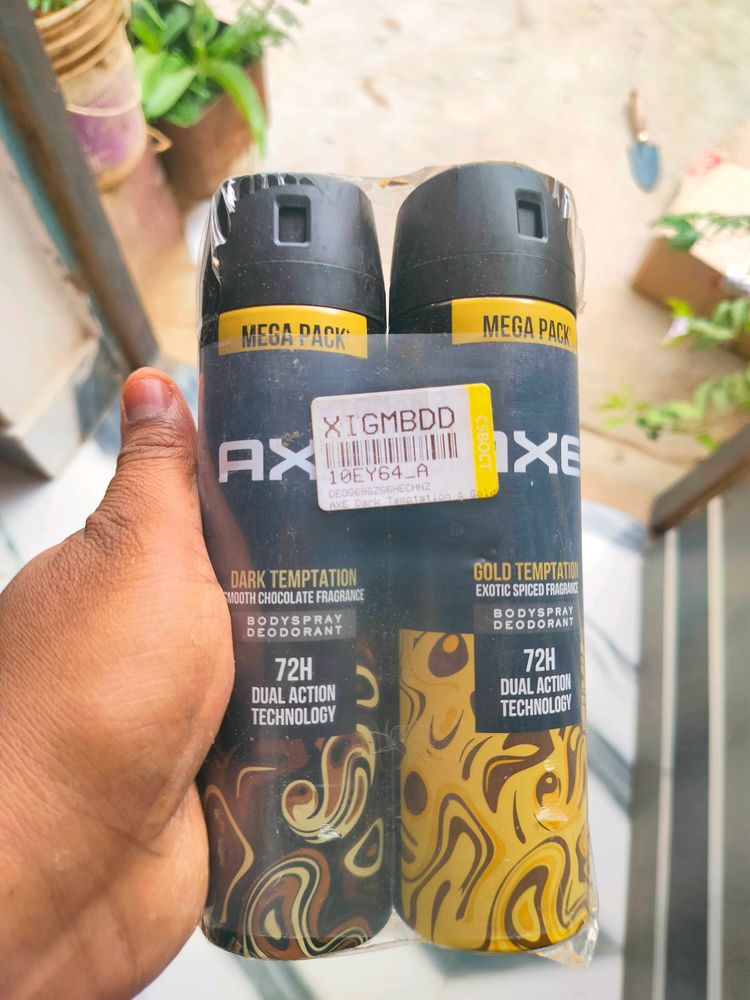 New Axe Dark Temptation Bodyspray Deodrant 2 Pc