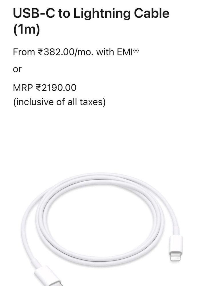 Apple USB-C to Lightning Cable (1m)