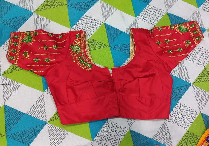 Red Embroidered Blouse
