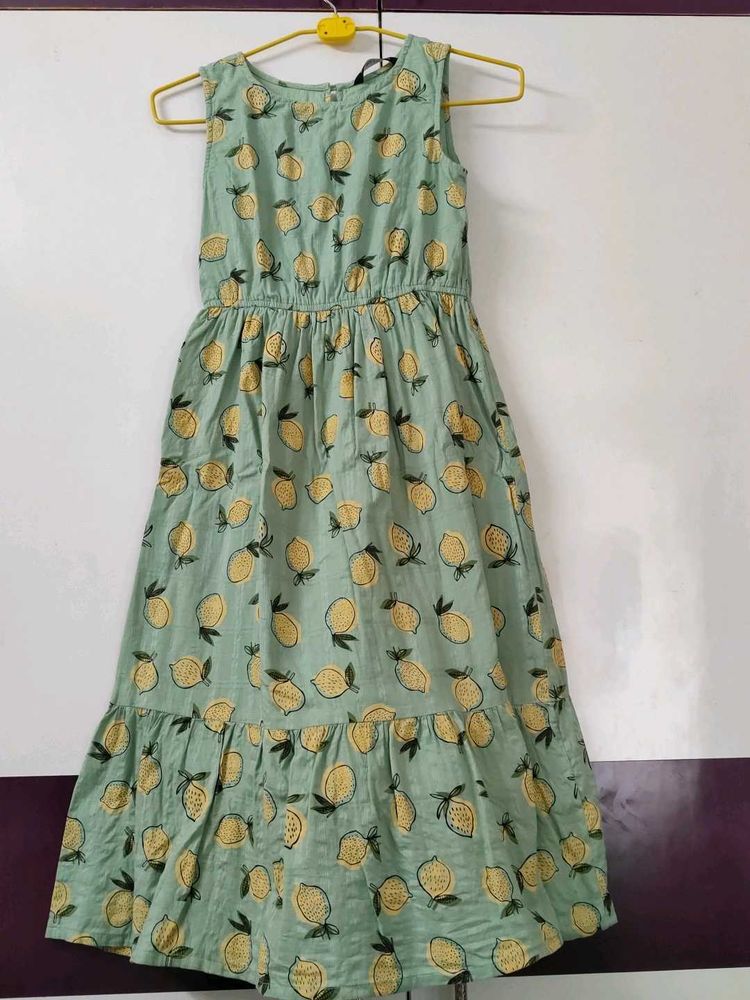 Cute Lemon Print Dress 12 to 13 Years