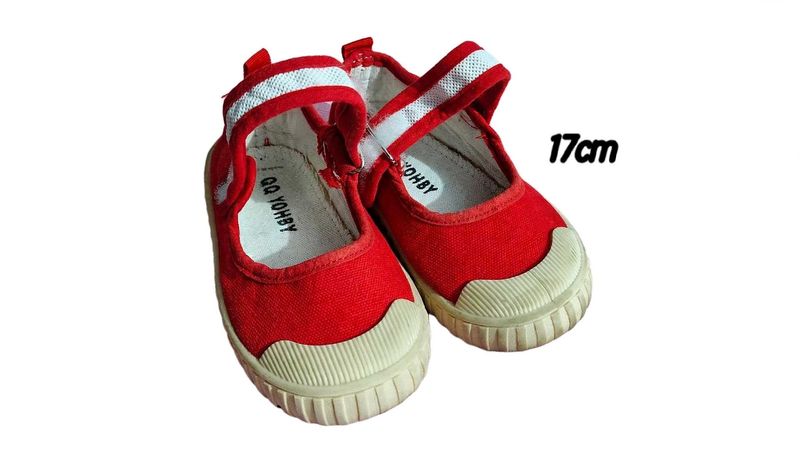Red Mary Jane Canvas Shoes