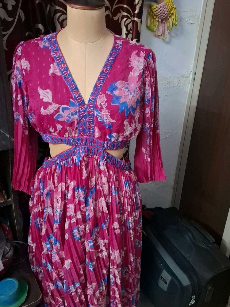 Floral Cutout Maxi Dress