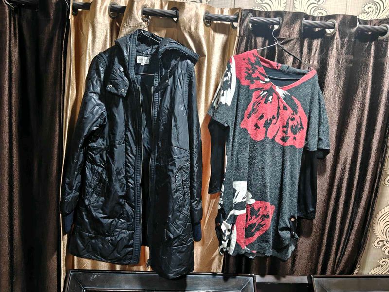 Stylish leather Jacket &amp; winter dress free