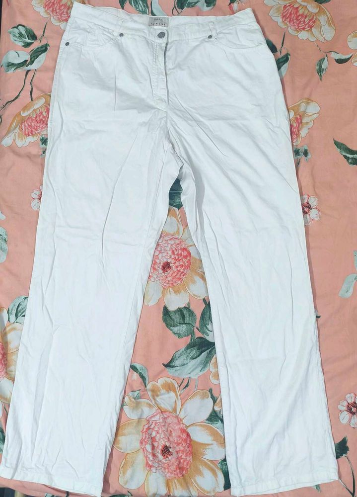 White Slimline straight Fit Brax Jeans