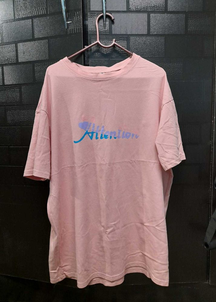 Pink 'Attention' Tee