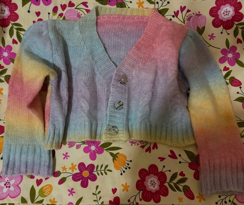 Rainbow Ombre Cardigan 🌈 🧶