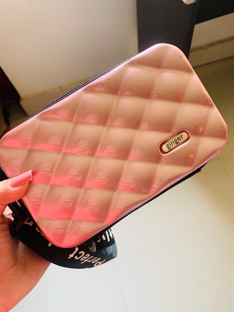 Ginger by lifestyle metallic clutch/sling bag