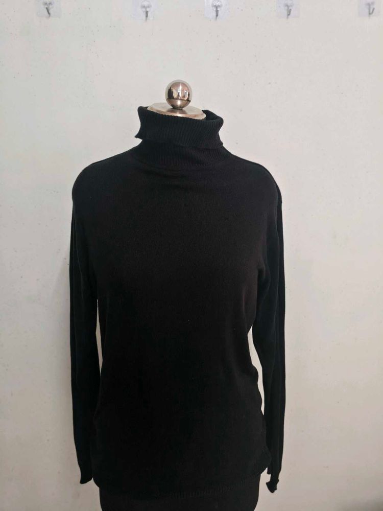 Classic Black Turtleneck Top