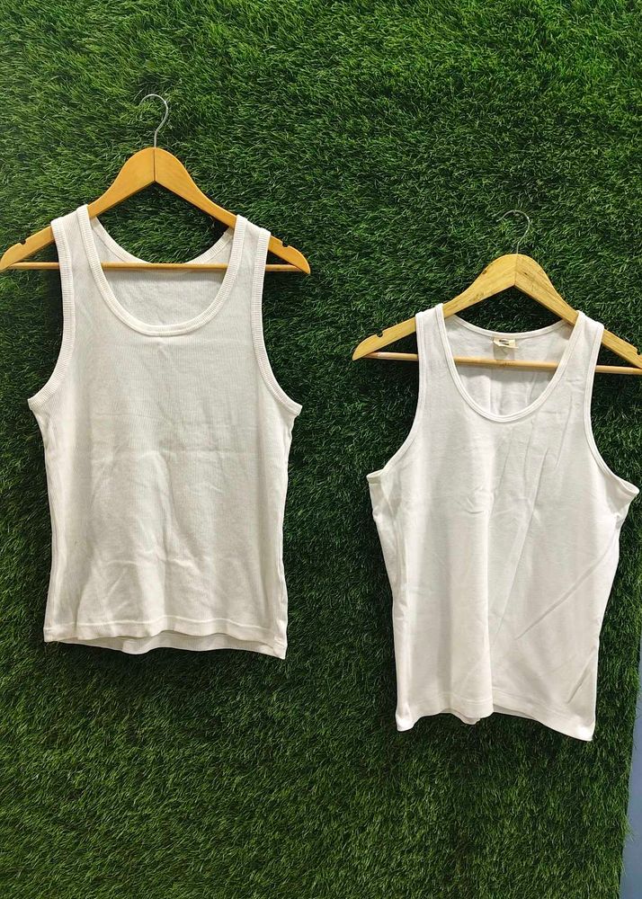 2 White inner vests (uniqlo)