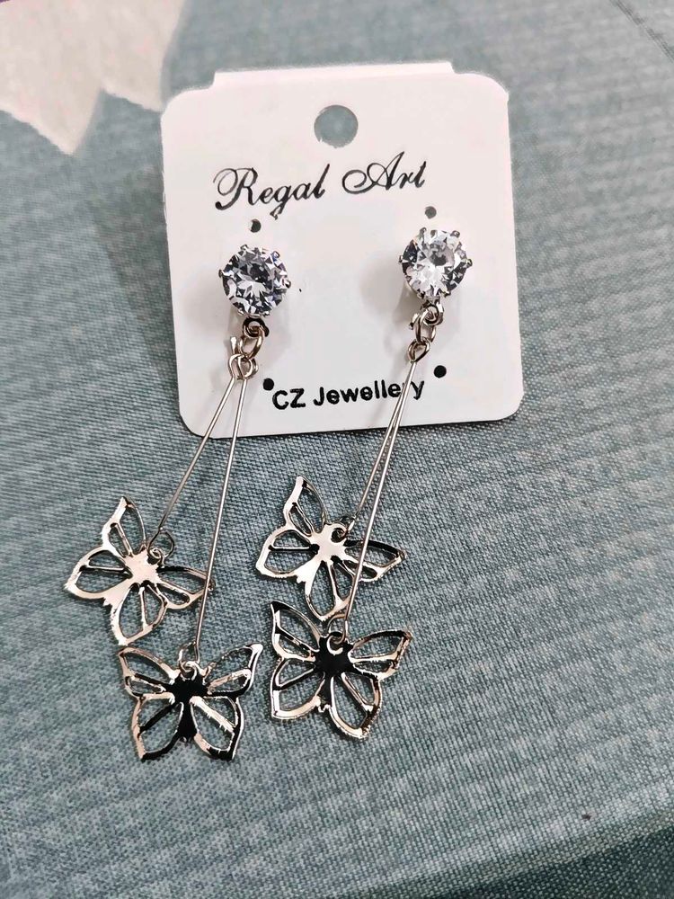 Beautiful Dangle Earrings with butterfly