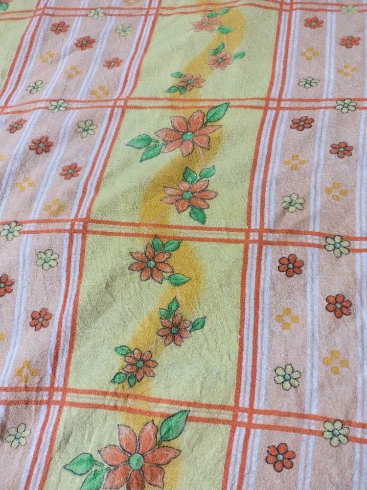 Floral Yellow Bed Sheet