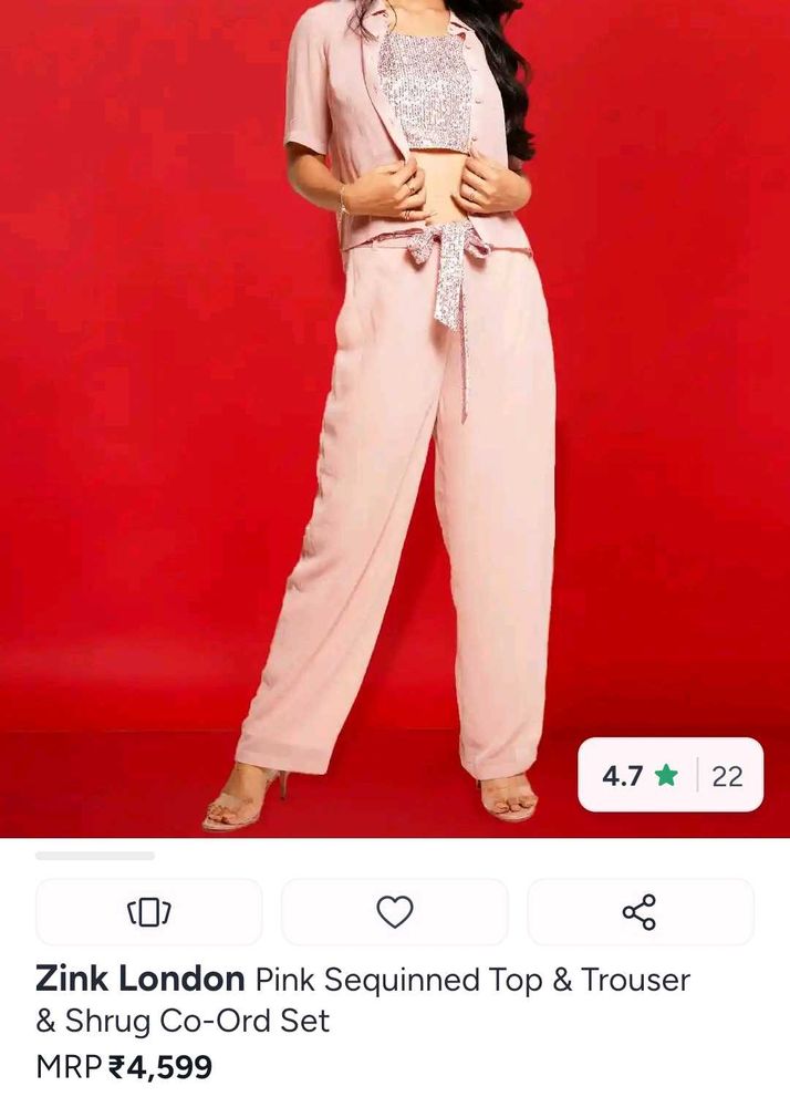 Pink Sequinned Co-ord Set