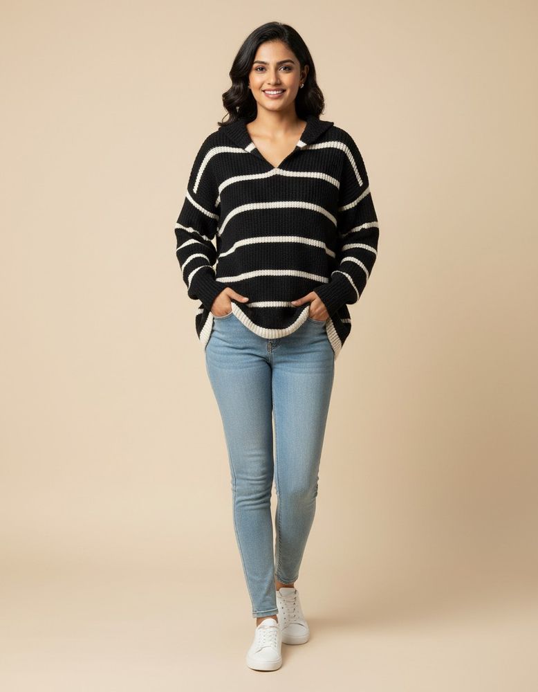 Cozy Striped Knit Sweater