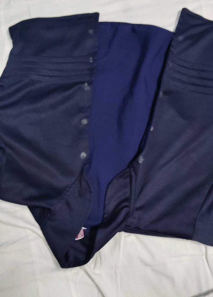Elegant Navy Blue Blouse