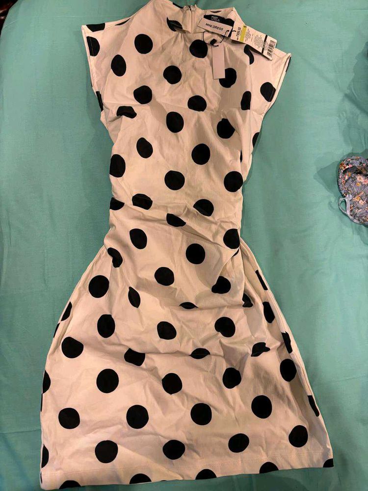y2k mini polkadot dress