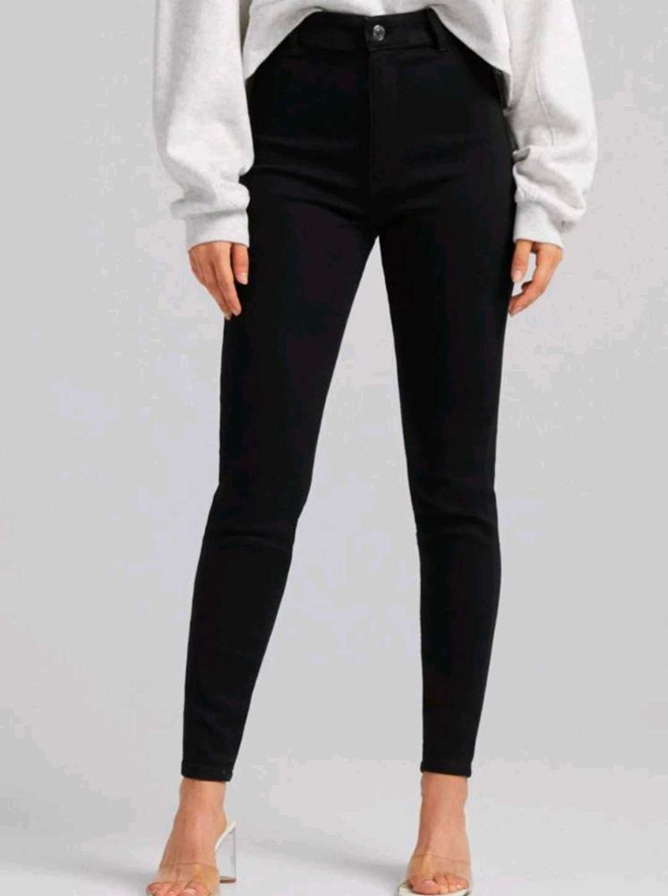High Rise Black Jeans
