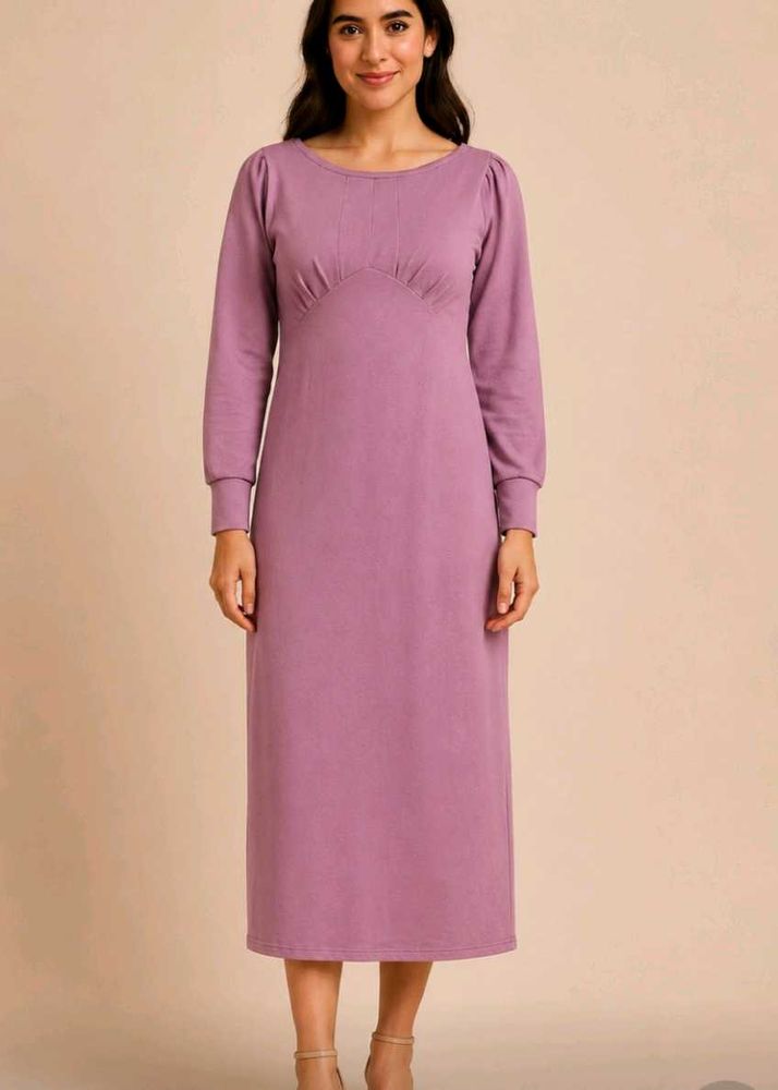 Cute Lilac Midi Dress new Year Party
