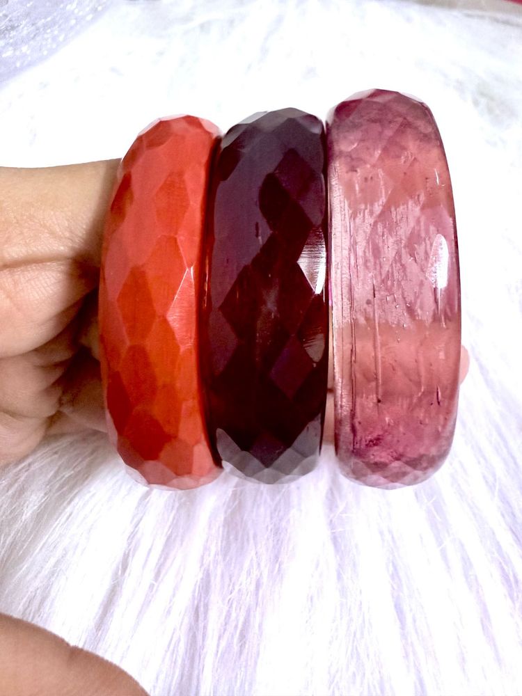 Original Glass Bangles or Kara - Set of 3
