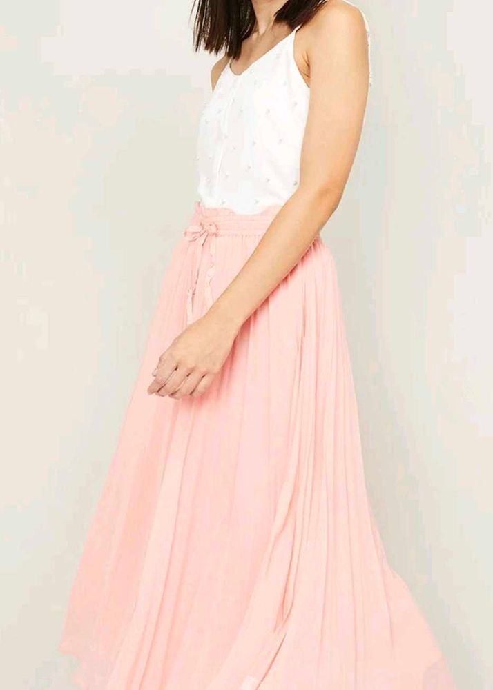 GINGER Women White Pearl Beaded Sleeveless Top