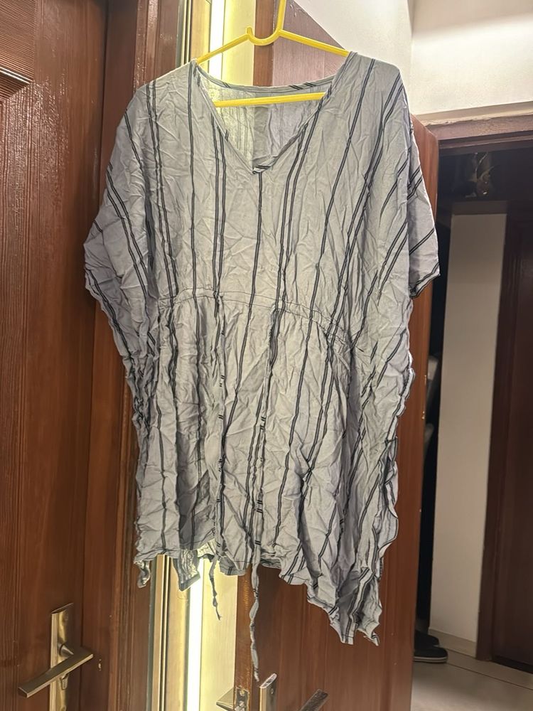 Striped Kaftan Tunic Top
