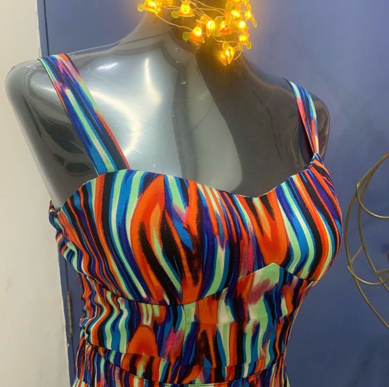 Vibrant Striped Bodycon Dress
