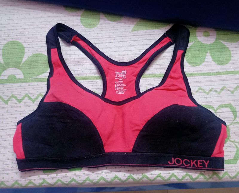Jockey Sports Bra - Ruby &amp; Black