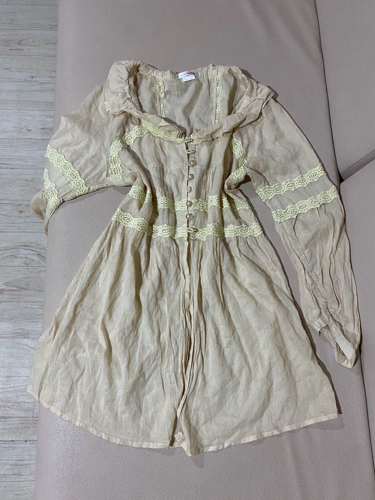 Boho Lace Trim Tunic Top